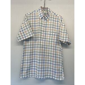 Vintage Gitman Bros Club Shop Jack Henry Popover Short Sleeve Button Down Sz M